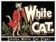 "White Cat Brand Cigars" Digital Paper Print by Vintage Booze Labels, 38"x29"
