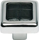 Atlas Homewares Paradigm Knob, Polished Chrome and Black Crocodile