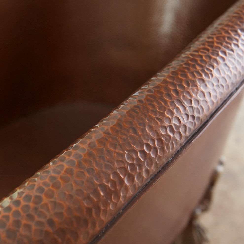 Heisenberg 5'6" Copper Freestanding Clawfoot Bathtub with Overflow