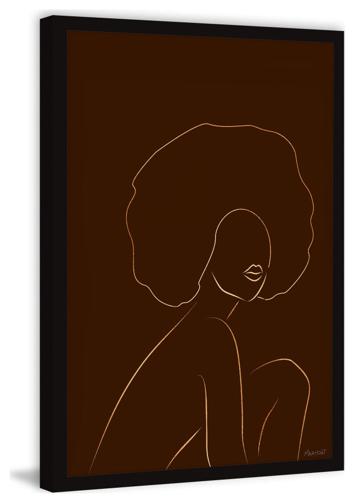 "Timeless Afro" Framed Painting Print, 16x24