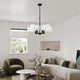 Rubix 5 Light Satin Brass Chandelier
