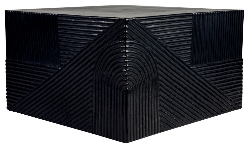 Provenance Serenity Textured Square Table 24", Coal