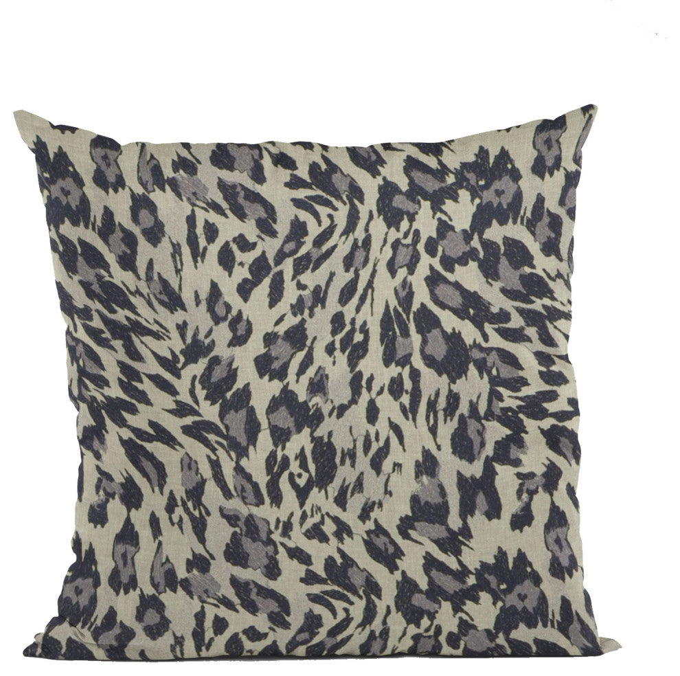 Granite Cheetah Embroidery Luxury Throw Pillow, Double sided 22"x22"
