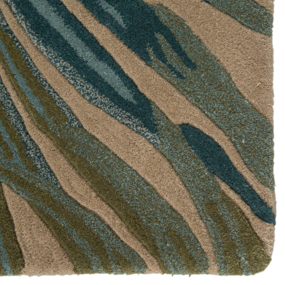 Jaipur Living Palmetto Handmade Floral Blue/ Green Area Rug 9'X12'