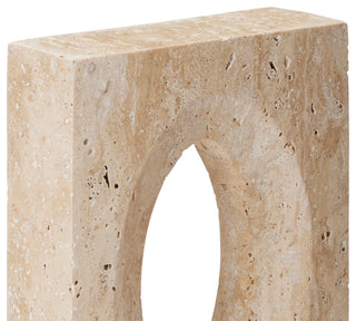 Demi Travertine Bookends, 2-Piece Set