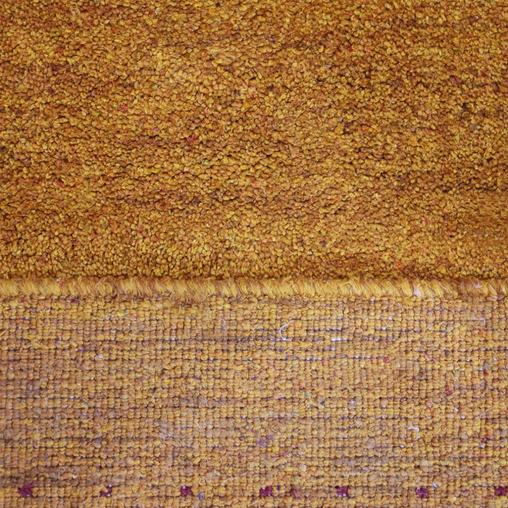 HAND KNOTTED LOOM SILK ECO-FRIENDLY AREA RUG -8'x10',Rectangle,Gold,Contemporary