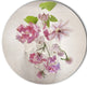 Vintage Pink Flowers, Floral Art Painting Disc Metal Artwork, 11"