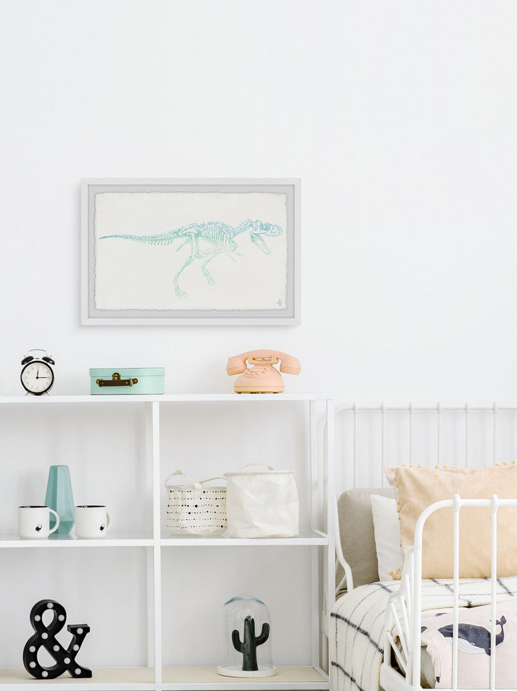 "Ombre Skeleton" Framed Painting Print, 12"x8"