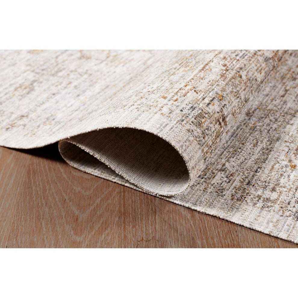 Ava Distressed Arabesc Area Rug - Silver, 2'x3'