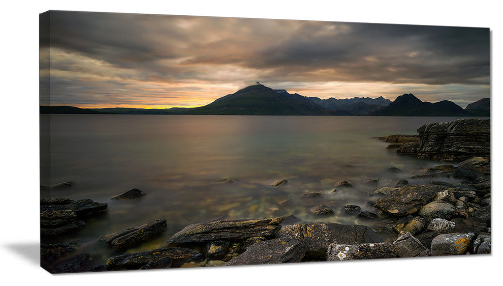 "Rocky Coastline of Loch Scavaig" Landscape Wall Art, 32"x16"