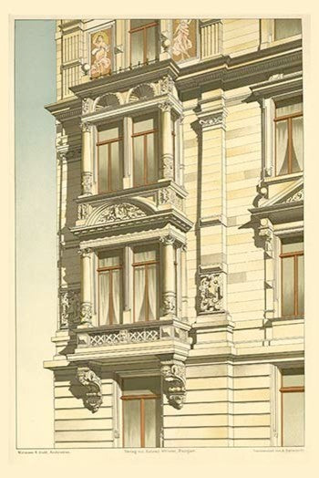 Residence in Stuttgart, Germany - Gallery Wrapped Canvas Art 28" x 42"
