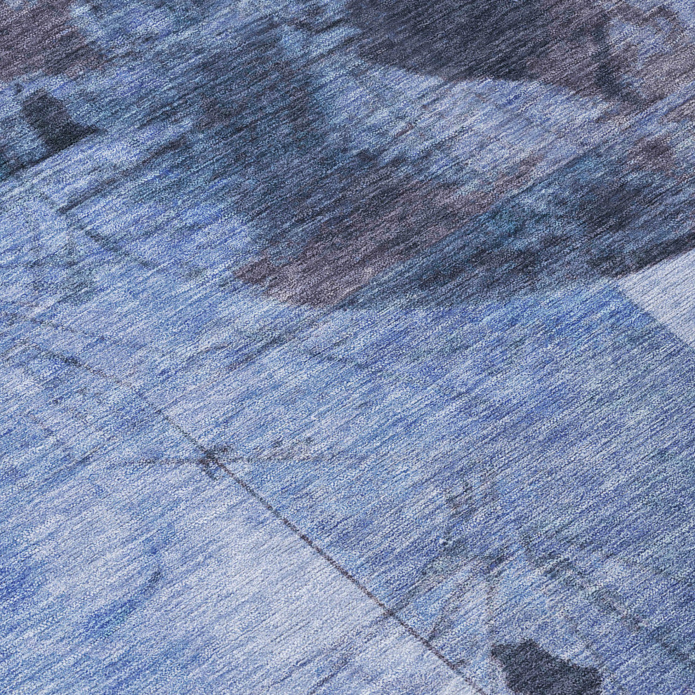 Machine Washable Indoor/Outdoor Chantille ACN1905 Blue 8' x 10' Rug