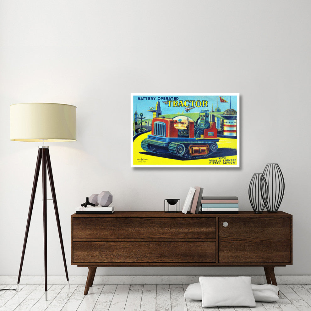 "Battery Operated Tractor" Digital Paper Print by Retrotrans, 42"x29"