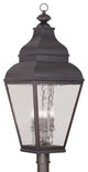 Exeter Outdoor Post Head, Charcoal