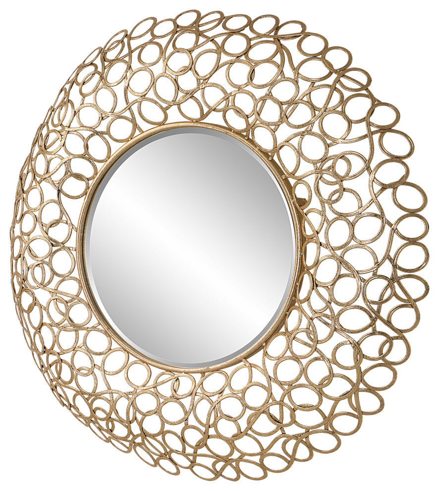 Uttermost UT-9850 Mirror from the Swirl collection, Gold Leaf
