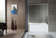 ANZZI Raymore 59" x 62" Frameless Sliding Tub Door, Brushed Nickel