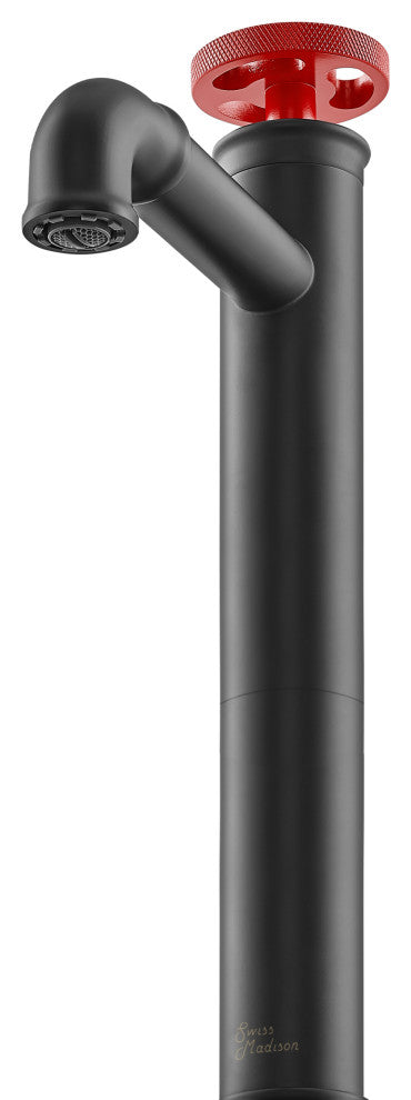 Avallon 12" Single Handle, Bathroom Faucet, Red