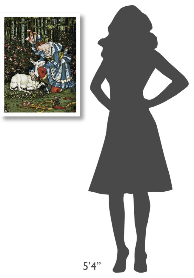 "Hind in the Wood - In the Forest" Digital Paper Print by Walter Crane, 20"x26"