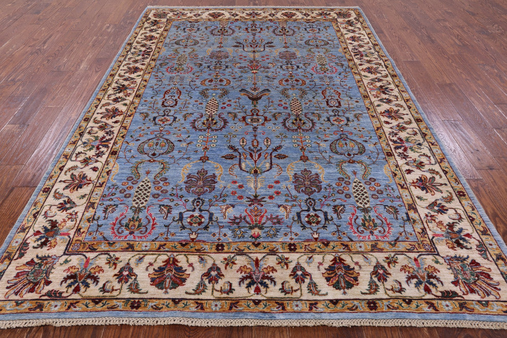 6' 10" X 9' 10" Handmade Persian Tabriz Wool Rug Q7558