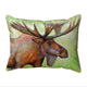 Betsy Drake Moose Large Indoor/Outdoor Pillow 16x20