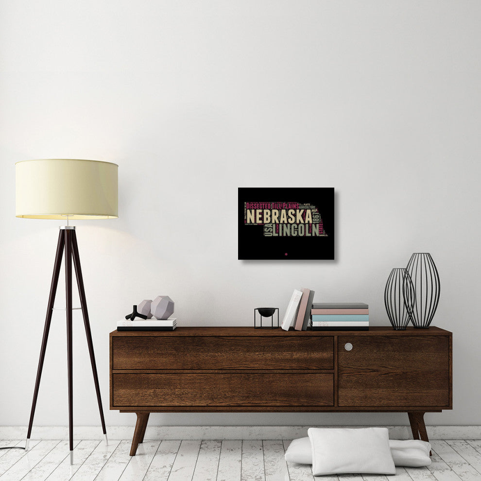 "Nebraska Word Cloud 1" Fine Art Print