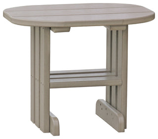 Poly End Table, Weatherwood