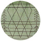 Ahgly Company Indoor Round Mid-Century Modern Area Rugs, 3' Round