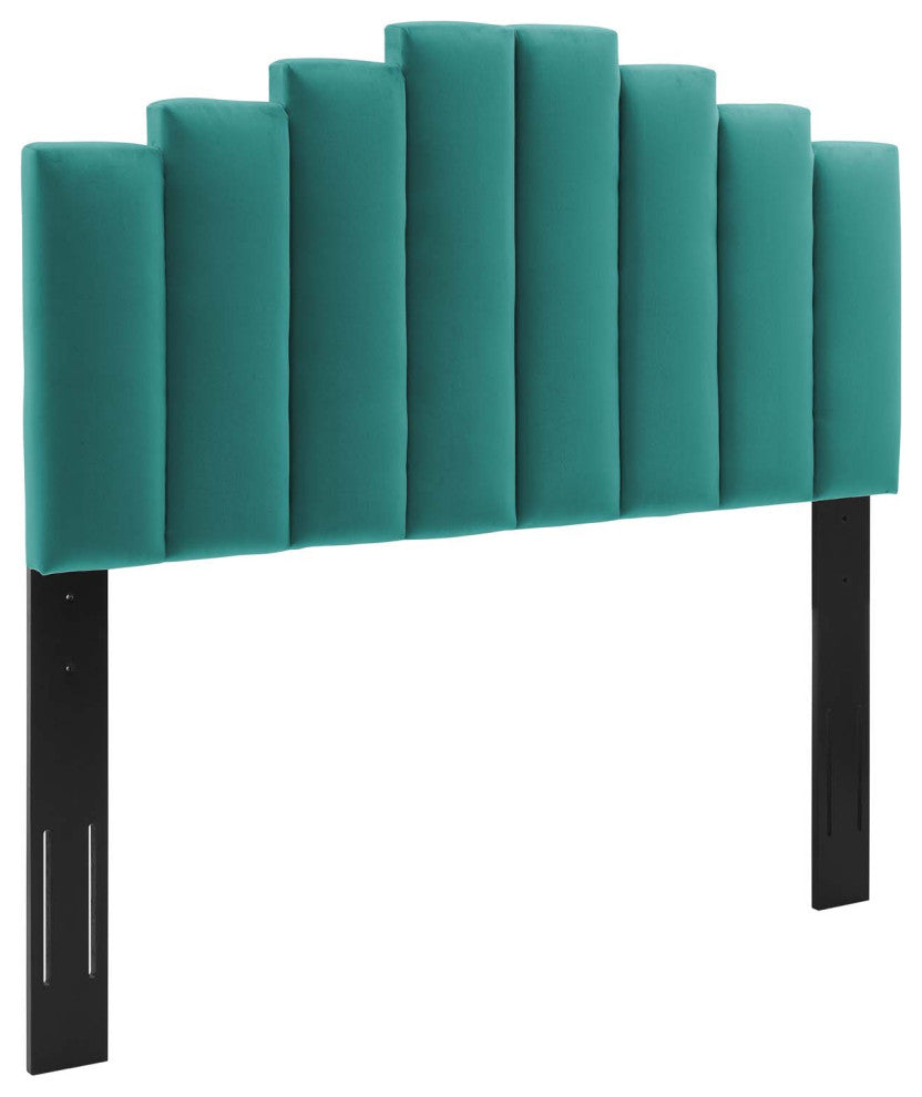 Elise Full Performance Velvet Platform Bed MOD-6874-TEA