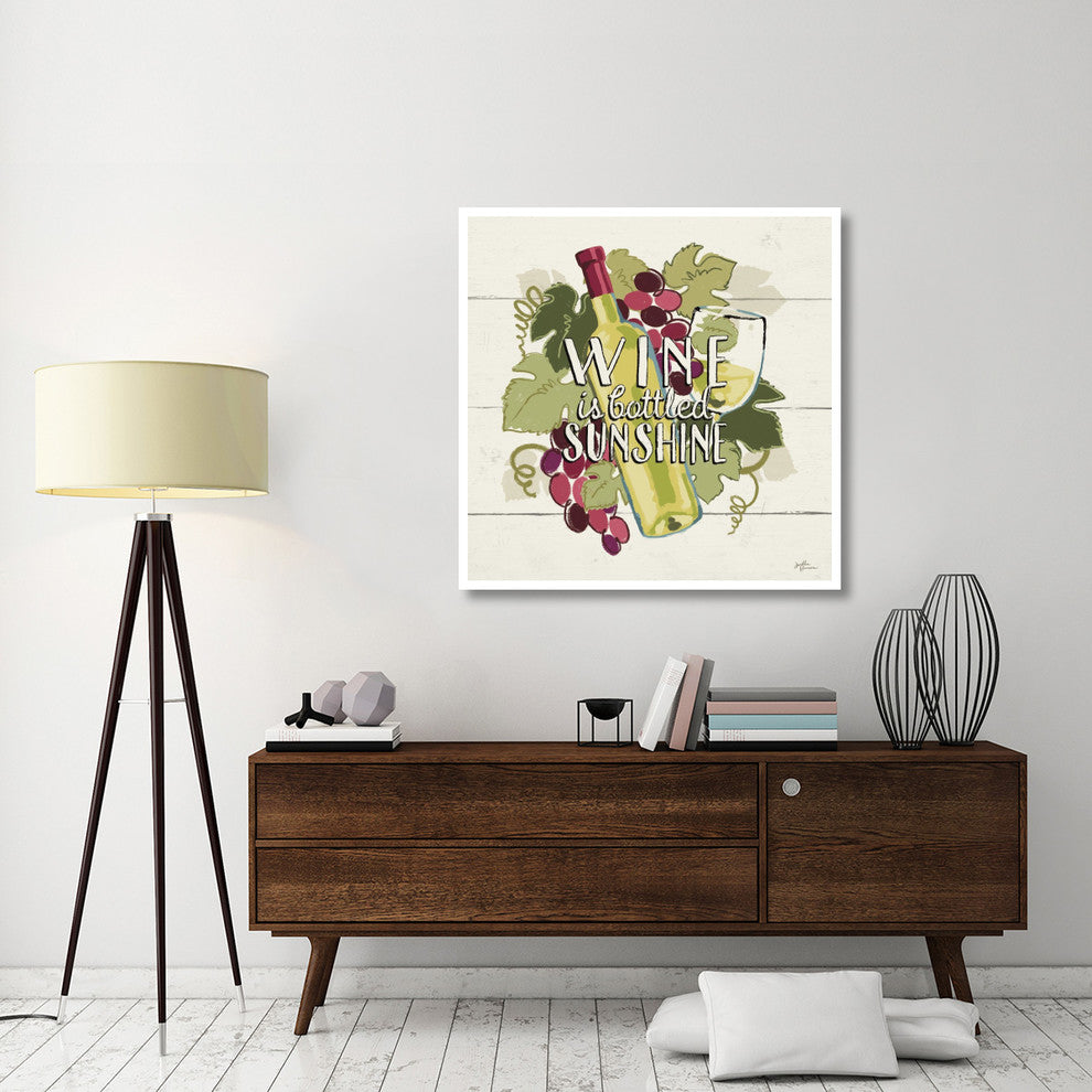"Wine and Friends IV" Digital Paper Print by Janelle Penner, 42"x42"
