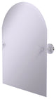 Frameless Arched Top Beveled Edge Tilt Mirror, Polished Chrome