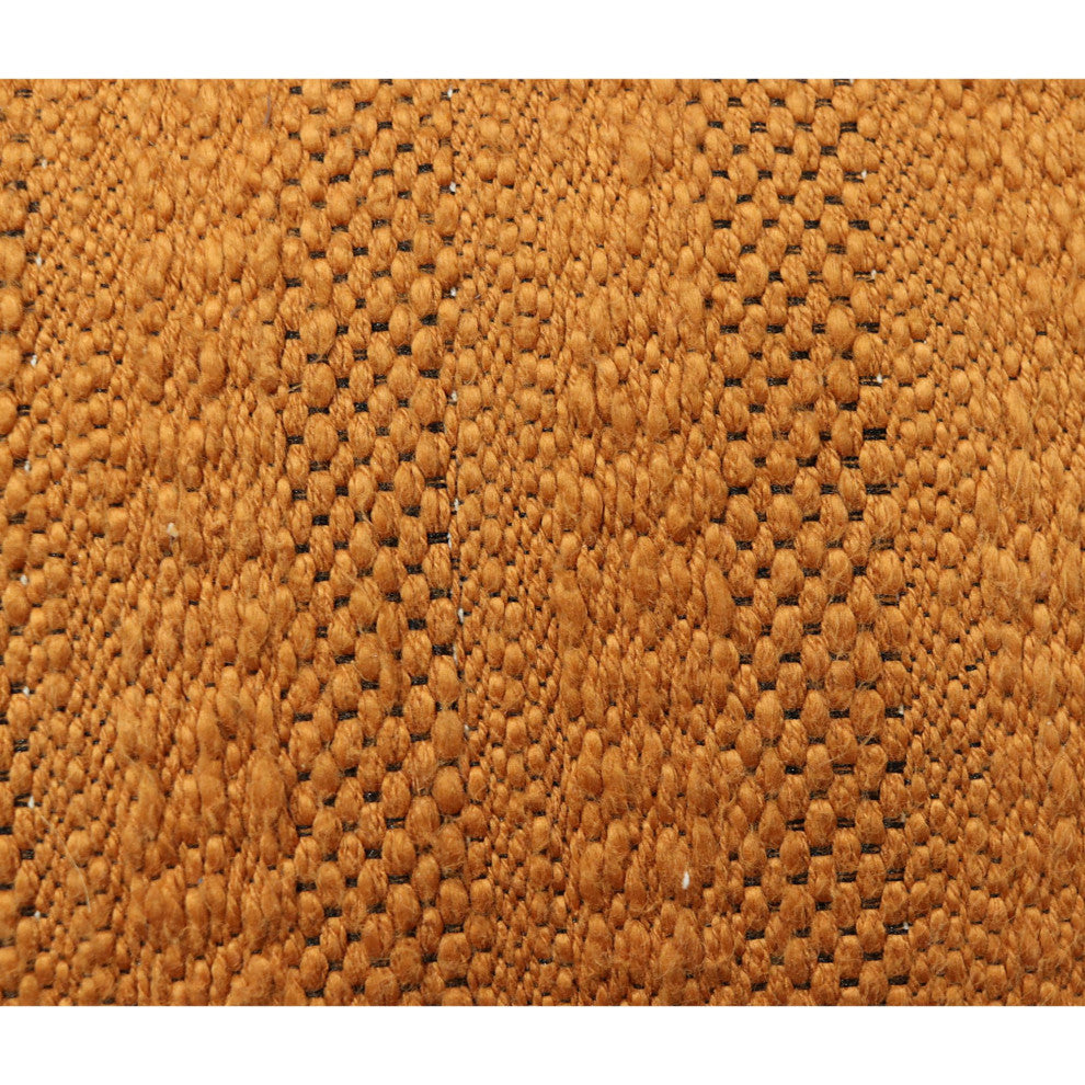 Rust Machine Woven with Tassels Donna Throw Pillow, 16" x 26"