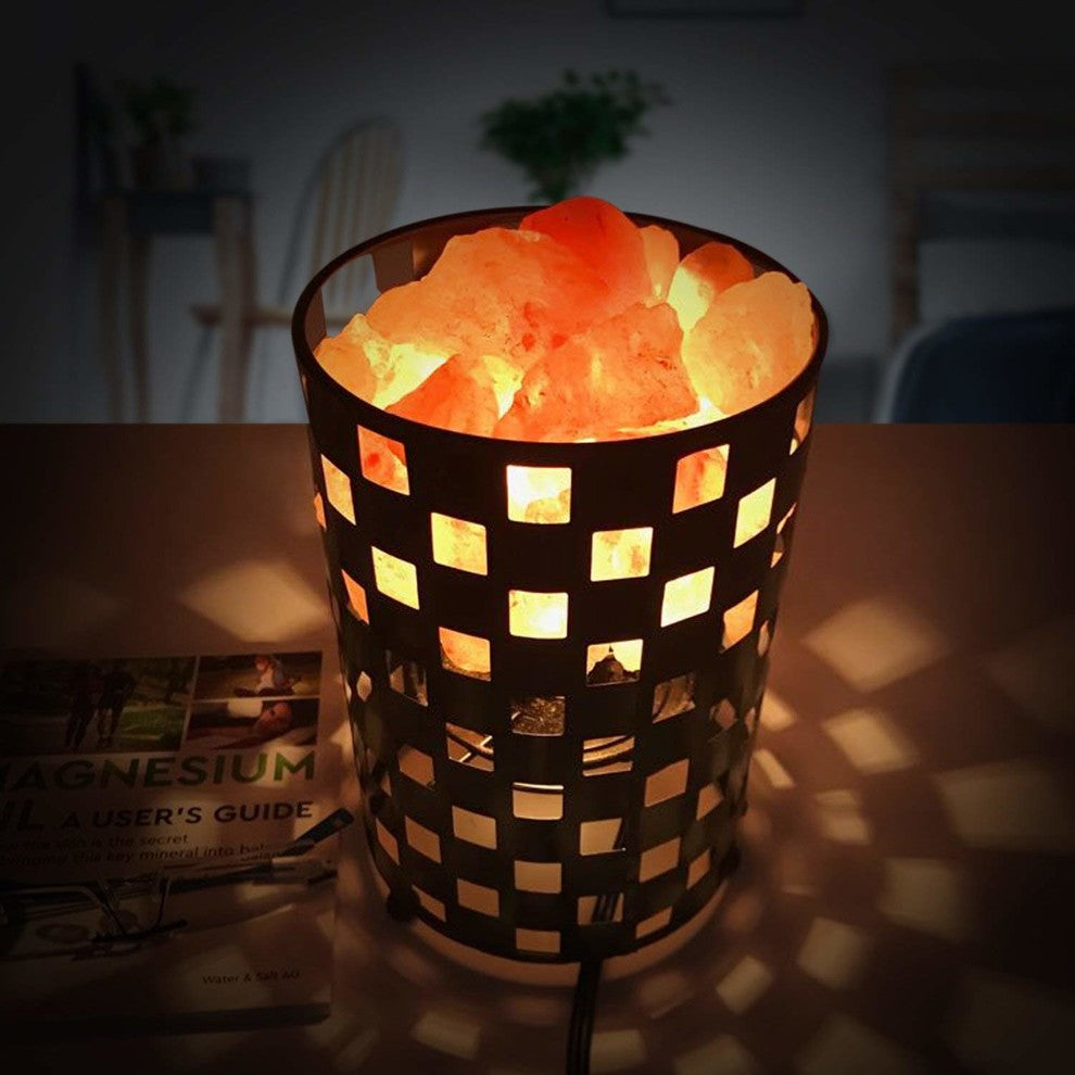Himalayan Rock Crystal Salt Lamp, 4-5 lbs