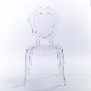 Stack Stackable Ghost Style Side Chair Dining Room Chair Armless Assembled Chair, Clear