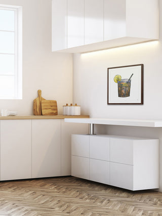 "Rhum Citron" Framed Painting Print, 32"x32"