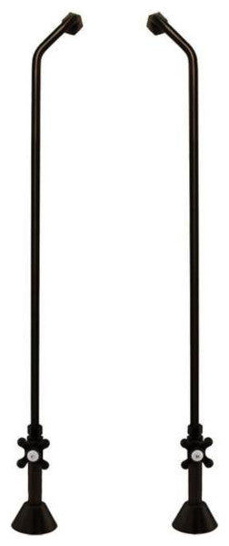 Clawfoot Tub Wall Mount Supply Lines-Brushed Nickel
