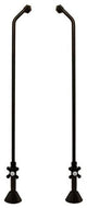 Clawfoot Tub Wall Mount Supply Lines-Brushed Nickel