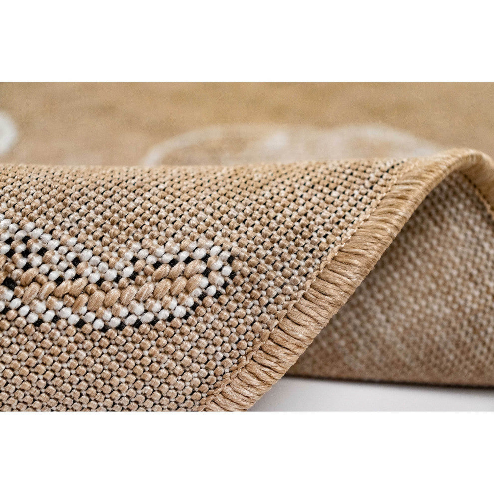 Carmel Shells Indoor/Outdoor Rug, Sand, 1'11"x7'6" Runner