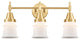 Innovations 447-3W-SG-G181S 3-Light Bath Vanity Light, Satin Gold