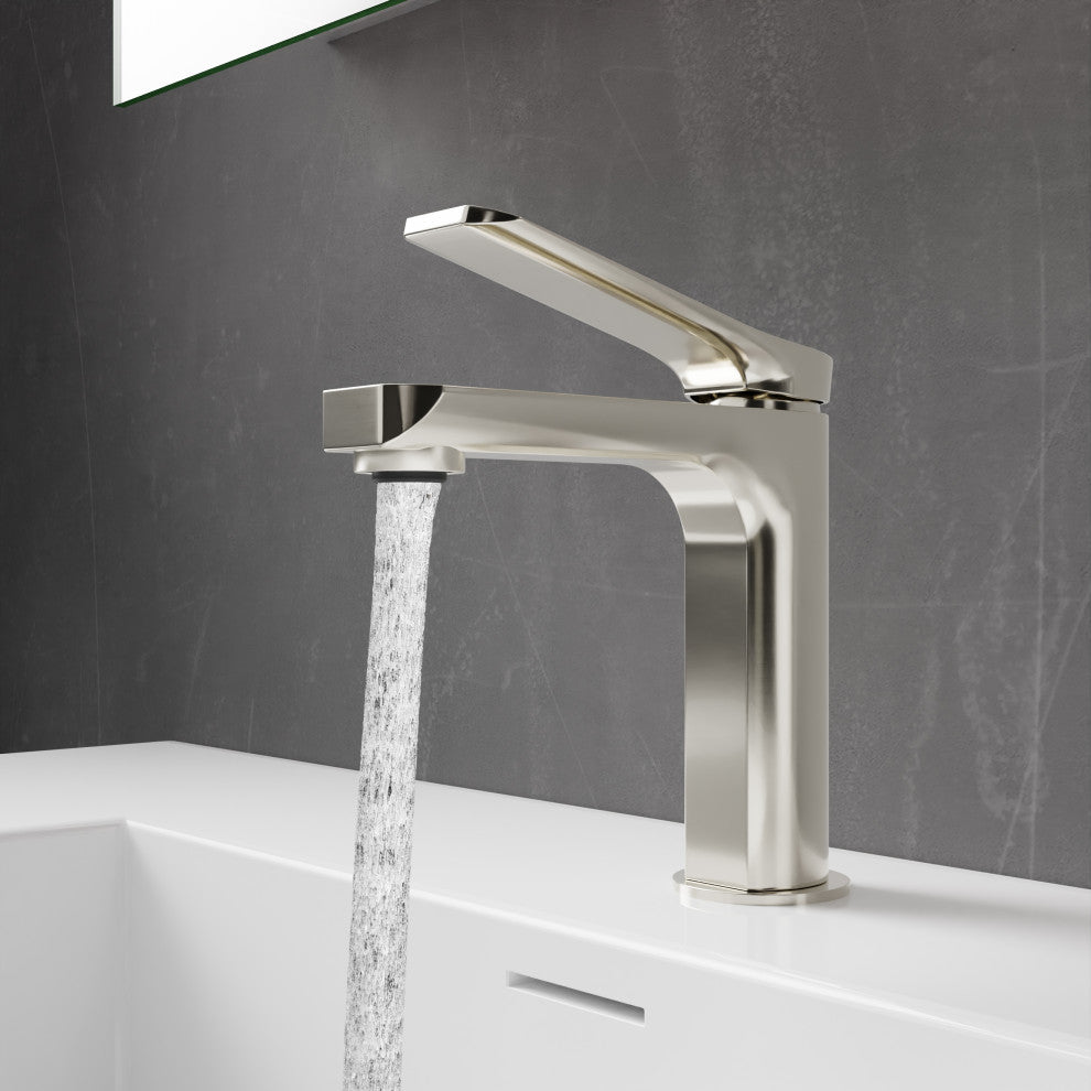 1-Handle Bathroom Faucet, Brushed Nickel
