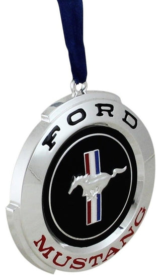 3" "Ford Mustang" GT Logo Plated Christmas Tree Ornament