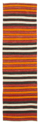 Rug N Carpet - Handmade Turkish 3' 2" x 10' 9" Unique Runner Kilim Rug