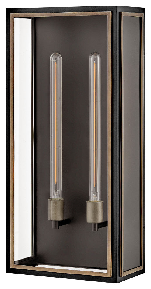 Hinkley Shaw Large Wall Mount Lantern, Black