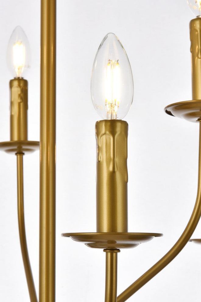 Winston 6-Light Pendant, Brass