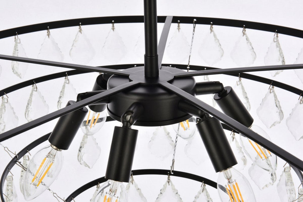 Evan 24" Pendant, Black