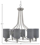 Capri 8-Light Chandelier, Brushed Nickel/Gray Matrix