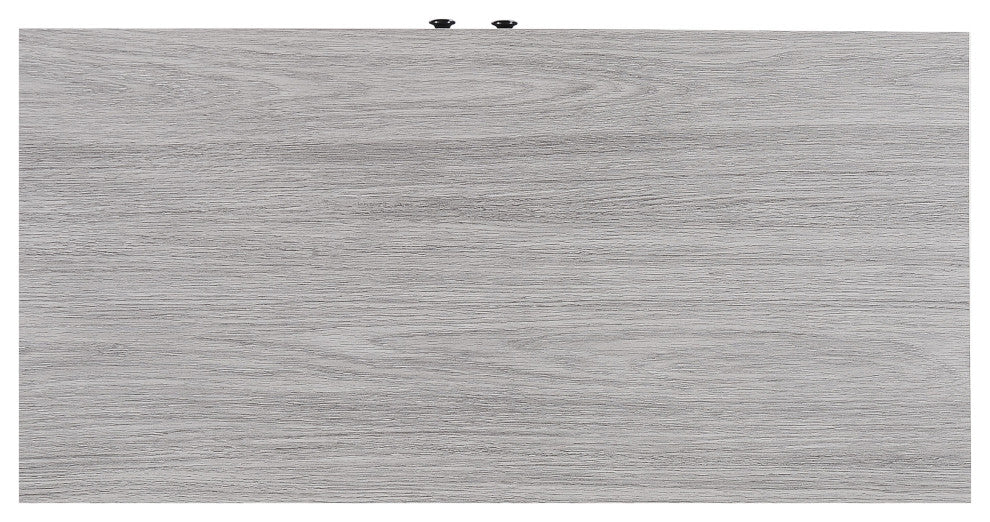 GDF Studio Justina Mid Century Modern Finished Fiberboard Cabinet, Gray Oak