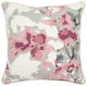Pink Gray Impressionistic Floral Throw Pillow