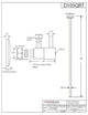 Brass Toilet Kit 1/4-Turn Round Angle Stop 1/2" Copper x 3/8", Matte Black