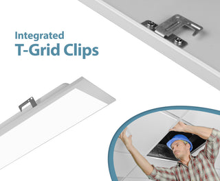 TGLS2 Series Double Select 2x4 Backlit LED Troffer, 2 Pack