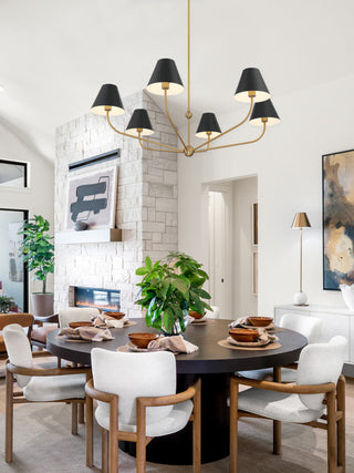 Crystorama Lighting Group XAV-B9319 Xavier 6 Light 48"W - Vibrant Gold / White